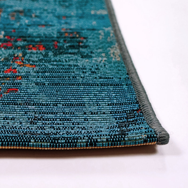 Lark Manor Kowalczyk Flatweave Blue Indoor/Outdoor Rug & Reviews Wayfair